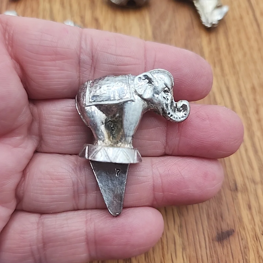 Vintage Reed & Barton Silver Plate Circus Animal Birthday Cake Candle Holders
